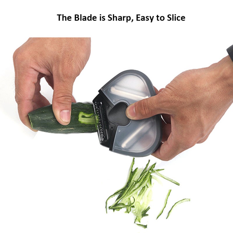 Multifunctional Three-in-one Peeler Pear Black 10.5*3*10.5cm