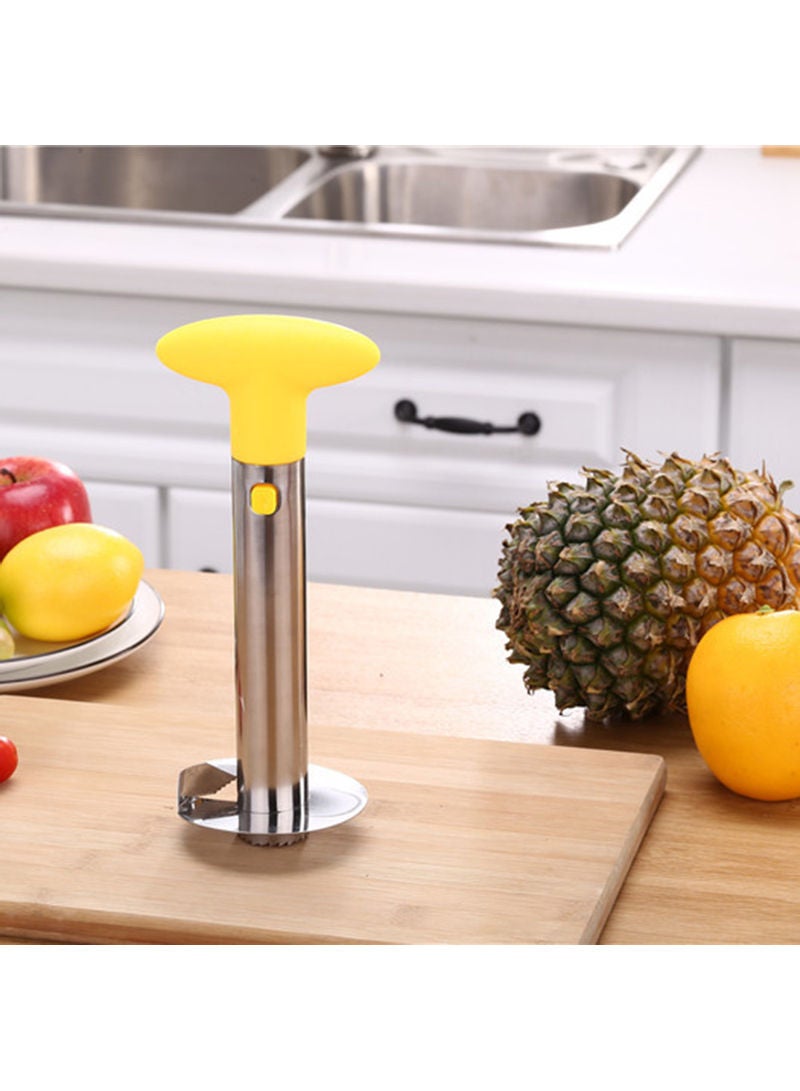 Steel Pineapple Cutter Yellow 24x10x10cm