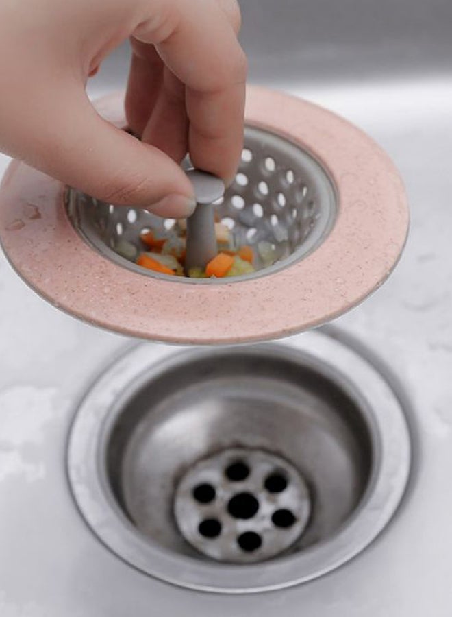 Water Sink Anti Blocking Filter Pink/Grey 11cm