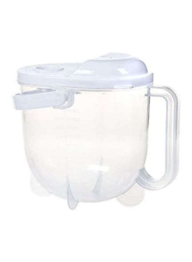 Rice Washing Bowl With Strainer Cover White/Clear