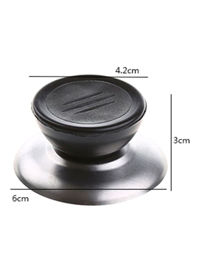 Replaceable Cooker Pan Cover Knob Black/Silver 4.2x3x6cm