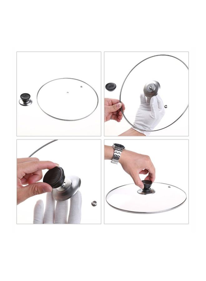 Replaceable Cooker Pan Cover Knob Black/Silver 4.2x3x6cm