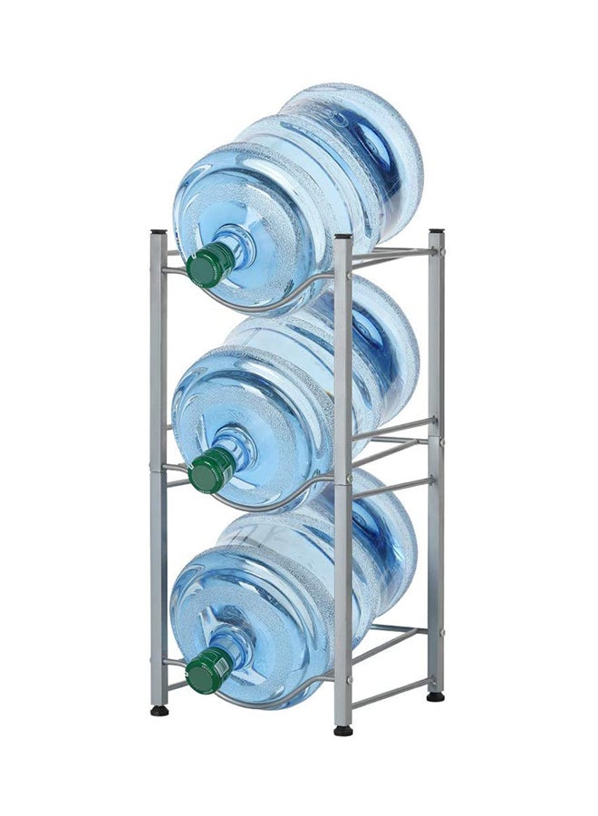 3-Tier Water Bottle Holder Silver 29.52x13.39inch