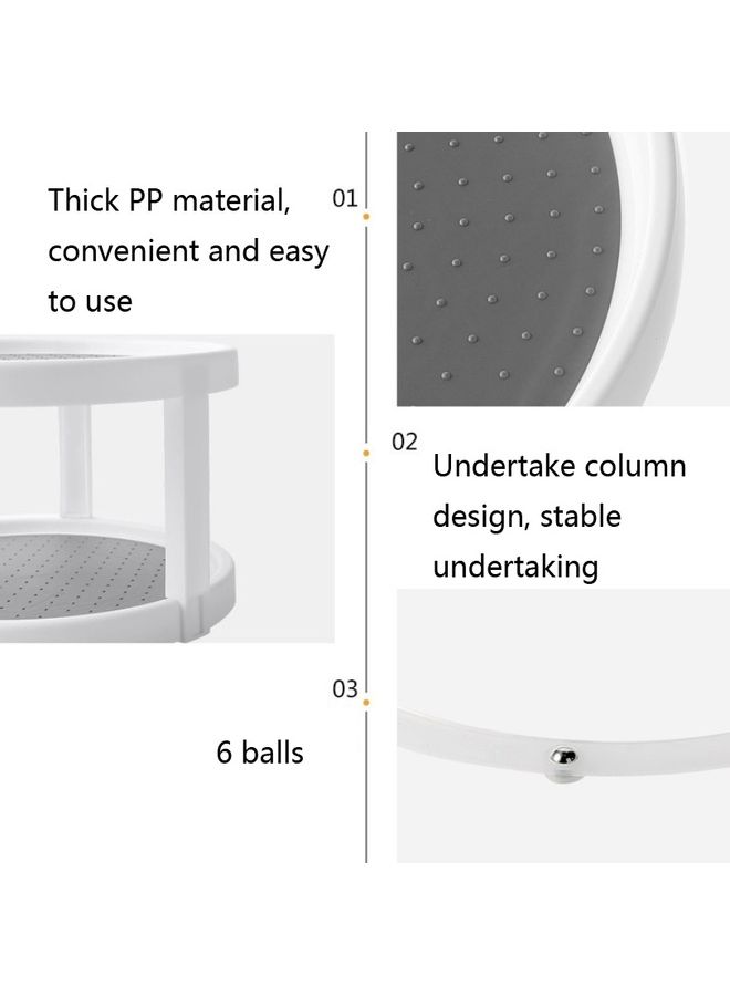 2 Pcs Rotating Type Shelf, Multicolour 27 x 27 x 7cm