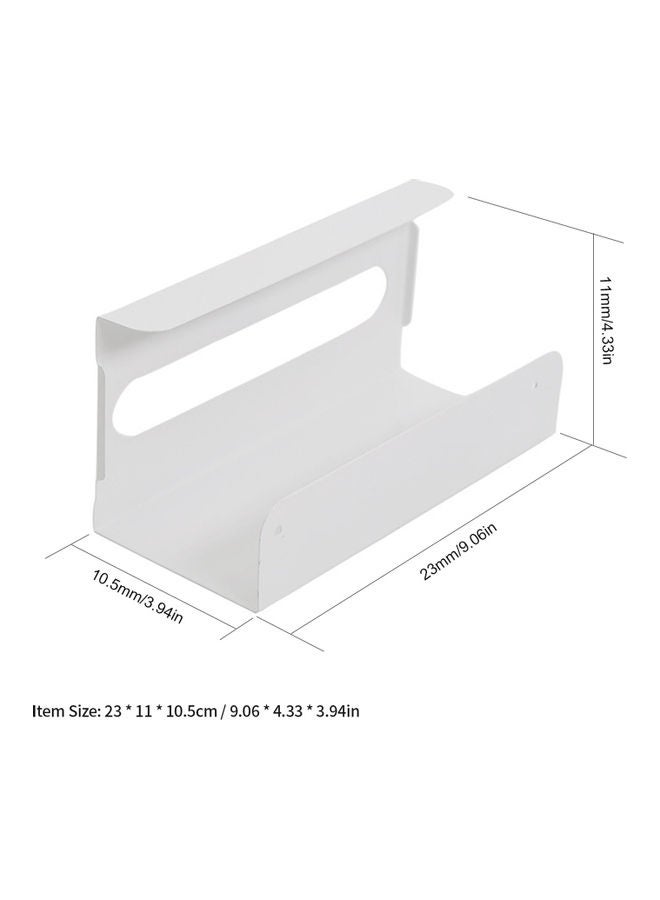 Under Cabinet Tissue Box Storage White 23.00 x 10.50 x 11.00cm