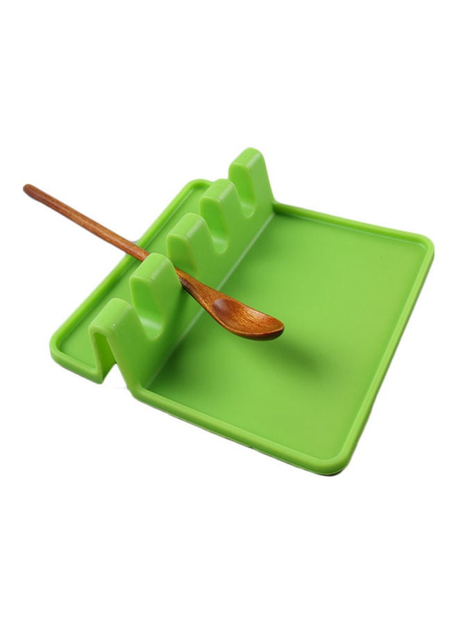 Silicone Spoon Holder Green 14x14cm