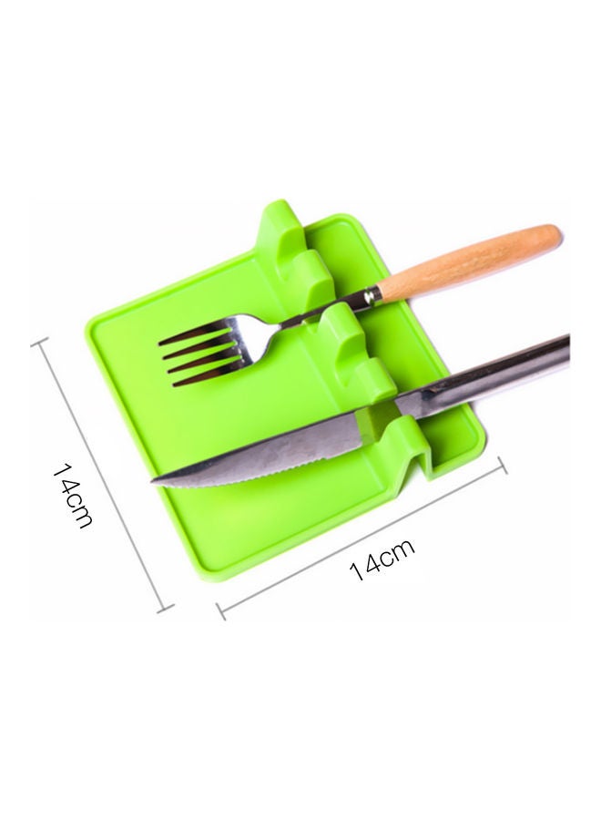 Silicone Spoon Holder Green 14x14cm