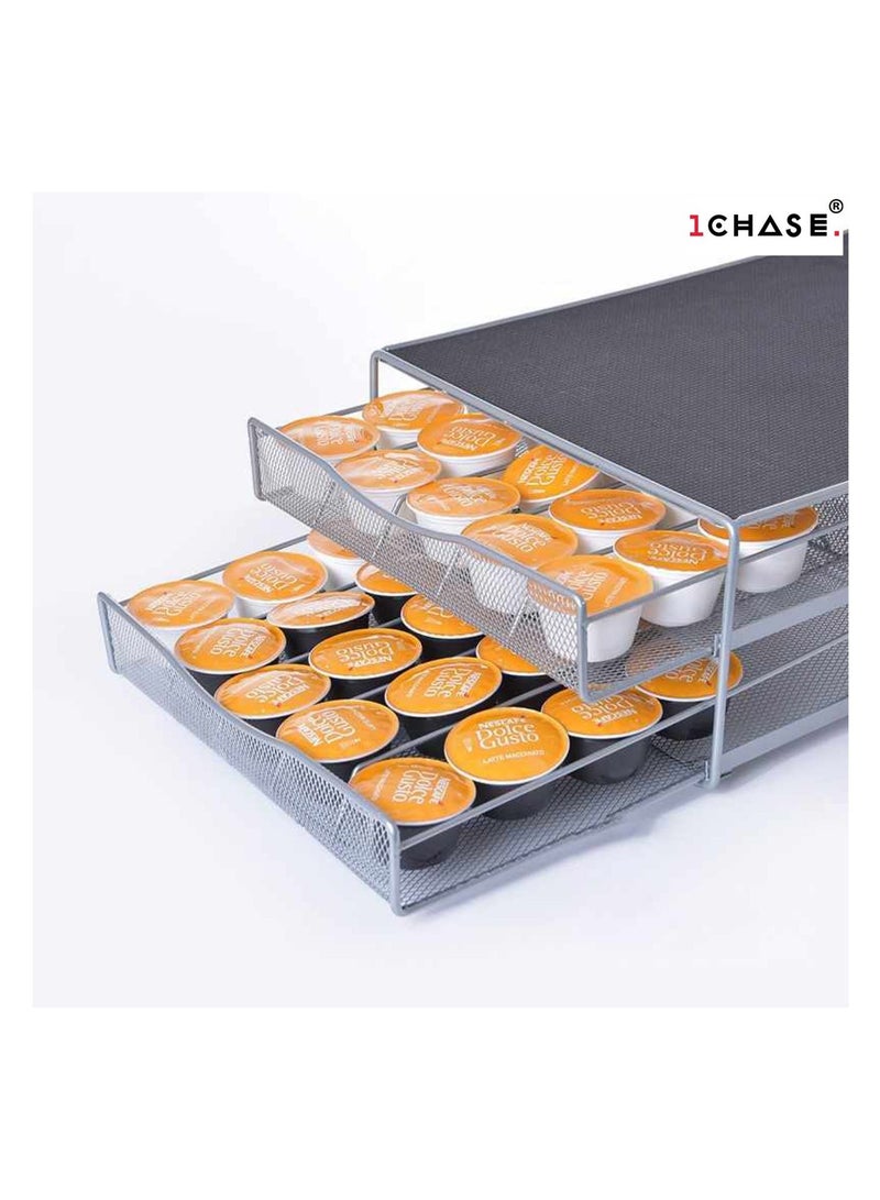 Double Layer Coffee Capsule Holder Drawer