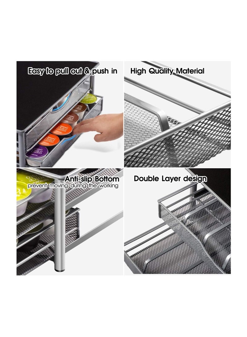 Double Layer Coffee Capsule Holder Drawer