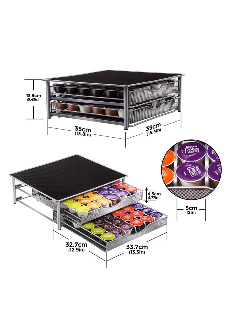 Double Layer Coffee Capsule Holder Drawer