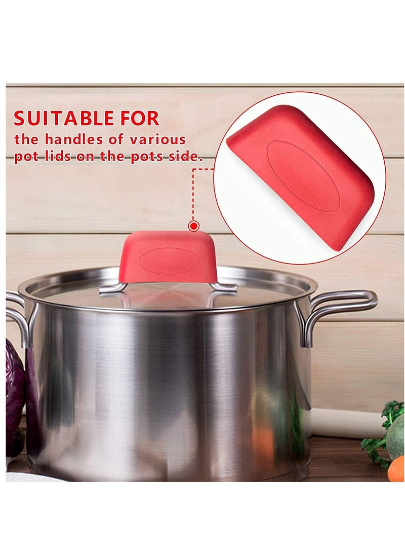 Silicone Hot Handle Holder, Hot Mitts, Removable Assist Holder Non Slip Heat Protecting Handle Cover for Cast Iron Skillets, Metal and Aluminum Cookware Handles 5 Pack