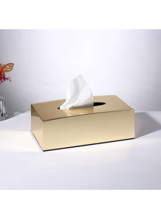 Acrylic Tissue Box Metal Finish - Gold