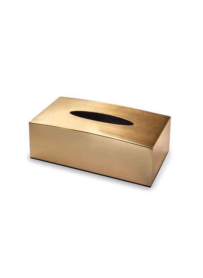 Acrylic Tissue Box Metal Finish - Gold