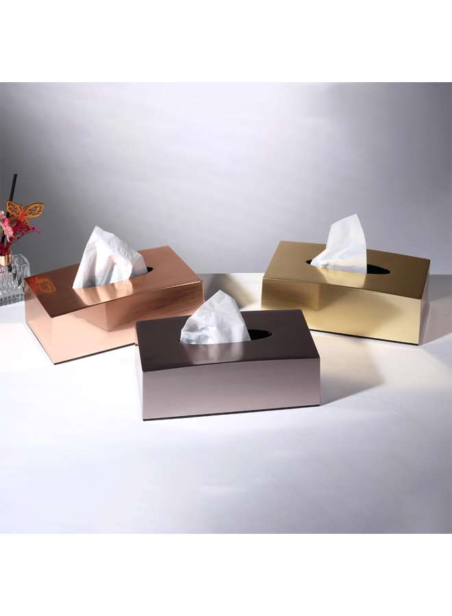 Acrylic Tissue Box Metal Finish - Silver