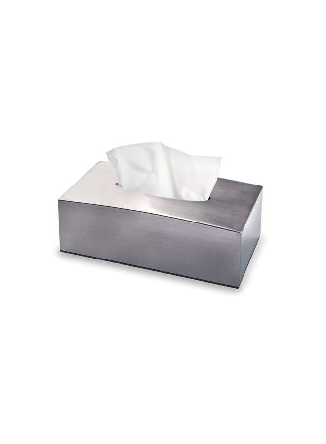 Acrylic Tissue Box Metal Finish - Silver