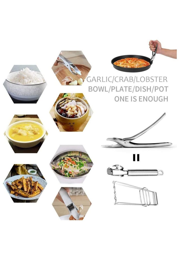 Gripper Clips 304 Stainless Steel, Anti Scalding Dish Clip For Moving Hot Plate Or Bowls With Food Out From Instant Pot Microwave Oven Air Fryer Clamp Camping Tool