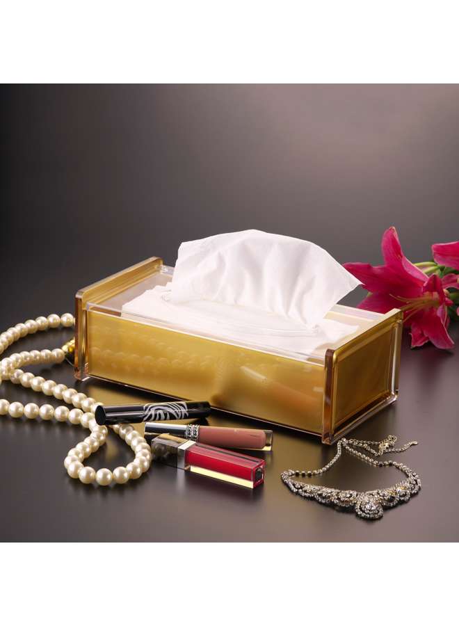 Acrylic Tissue Box 27 Golden