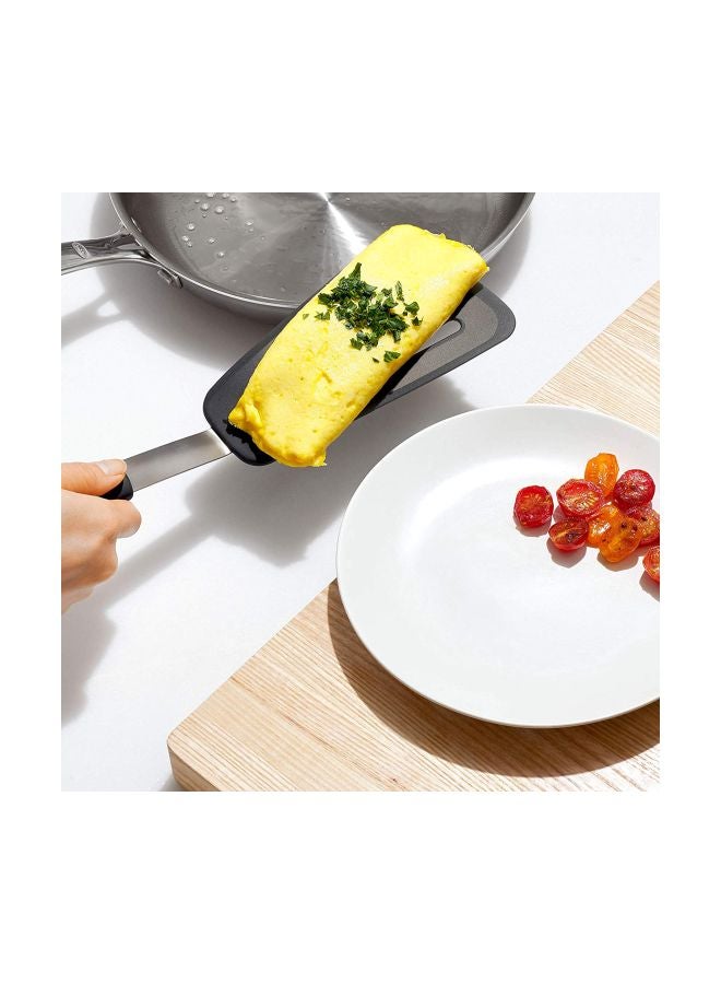 Silicone Flexible Omelet Turner Black/Silver OneSize