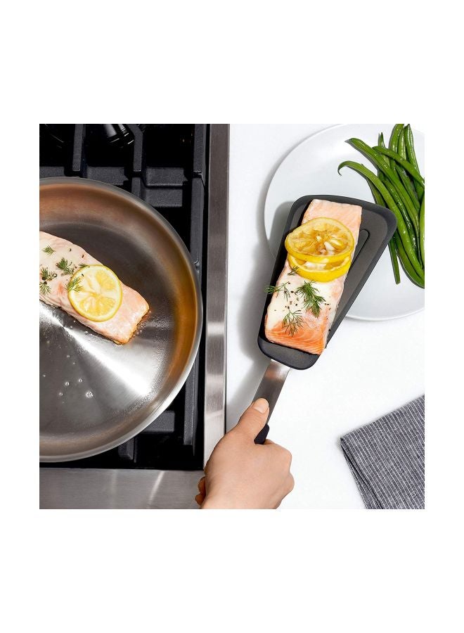 Silicone Flexible Omelet Turner Black/Silver OneSize