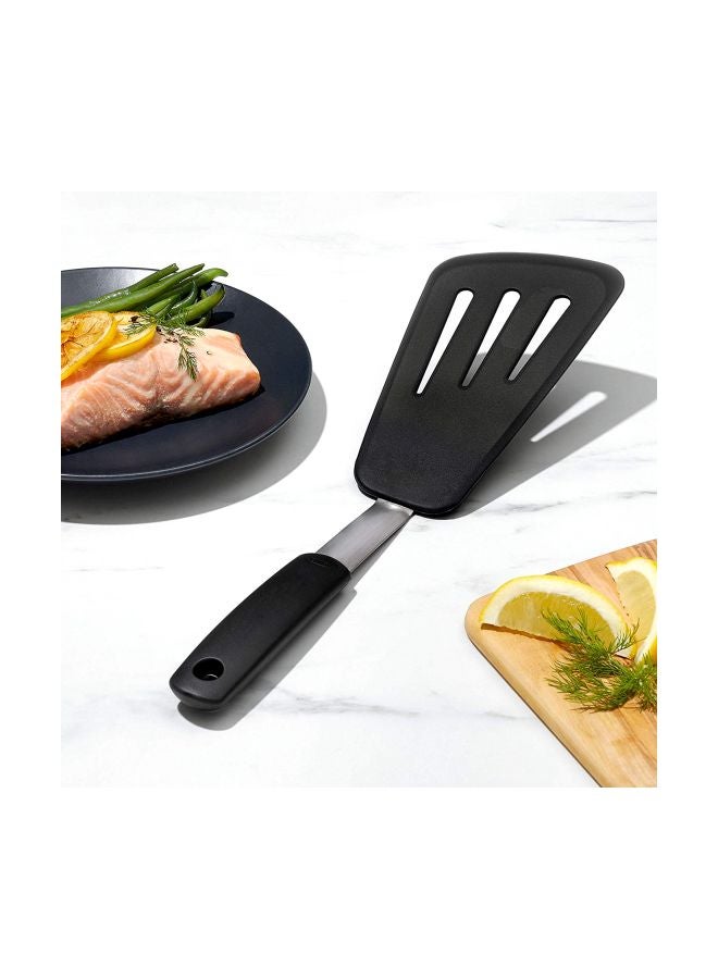 Silicone Flexible Omelet Turner Black/Silver OneSize