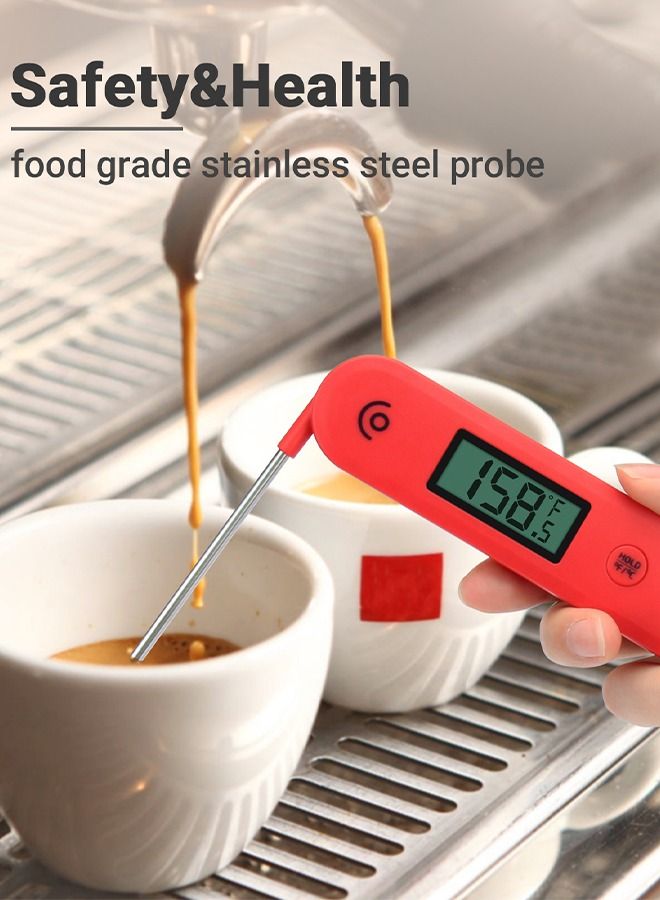 Digital Food Thermometer BG-HH1C Instant Read Cooking Cooking Thermometer with Foldable Probe and Large Screen for Meat Grill BBQ Milk