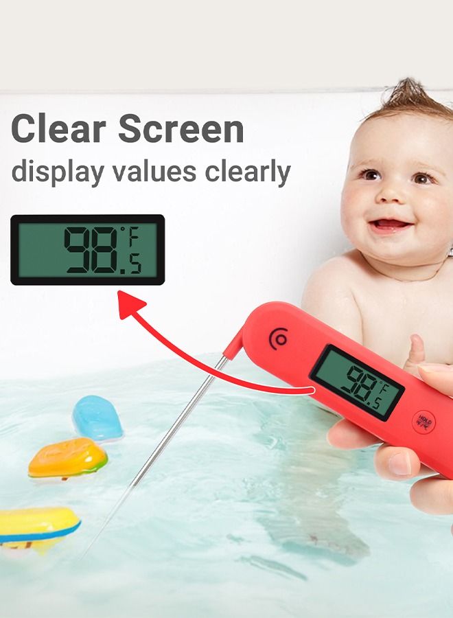 Digital Food Thermometer BG-HH1C Instant Read Cooking Cooking Thermometer with Foldable Probe and Large Screen for Meat Grill BBQ Milk