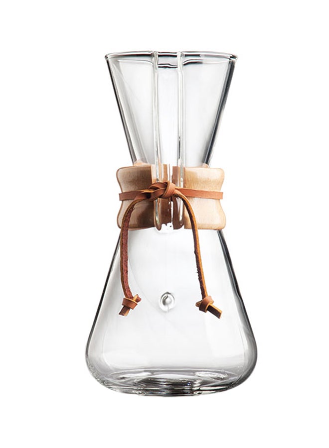 3 Cup Classic Coffeemaker Clear 8.25x3inch