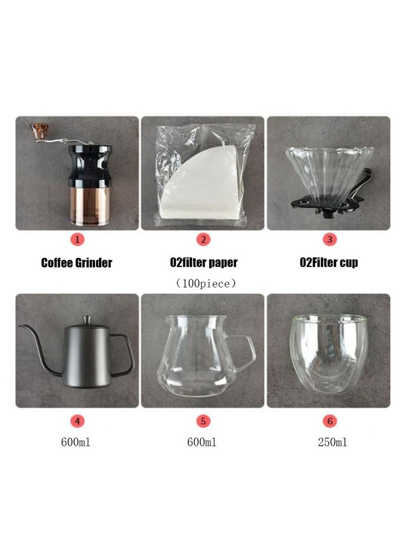 Professional coffee drip set Suitable for drip and filter coffee, suitable for V60 Set