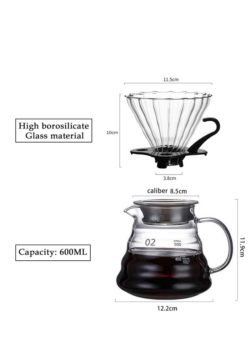 10-Piece Drip Coffee Maker Set V60 Size 02