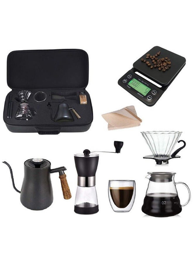 V60 Drip Coffee Maker Set With Travel Bag Black 27x55x16cm