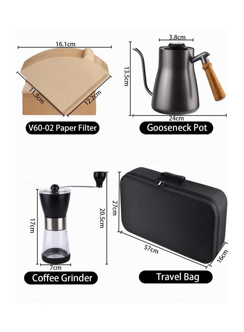 V - 60  Coffee Maker 8Pc Set  Coffee Tool With Portable Travel Bag