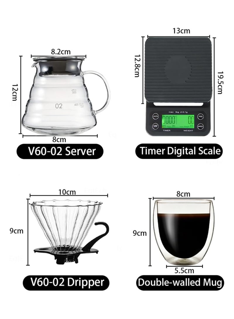 V - 60  Coffee Maker 8Pc Set  Coffee Tool With Portable Travel Bag