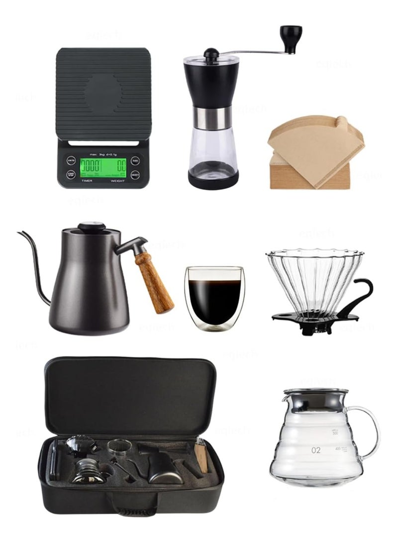 V - 60  Coffee Maker 8Pc Set  Coffee Tool With Portable Travel Bag