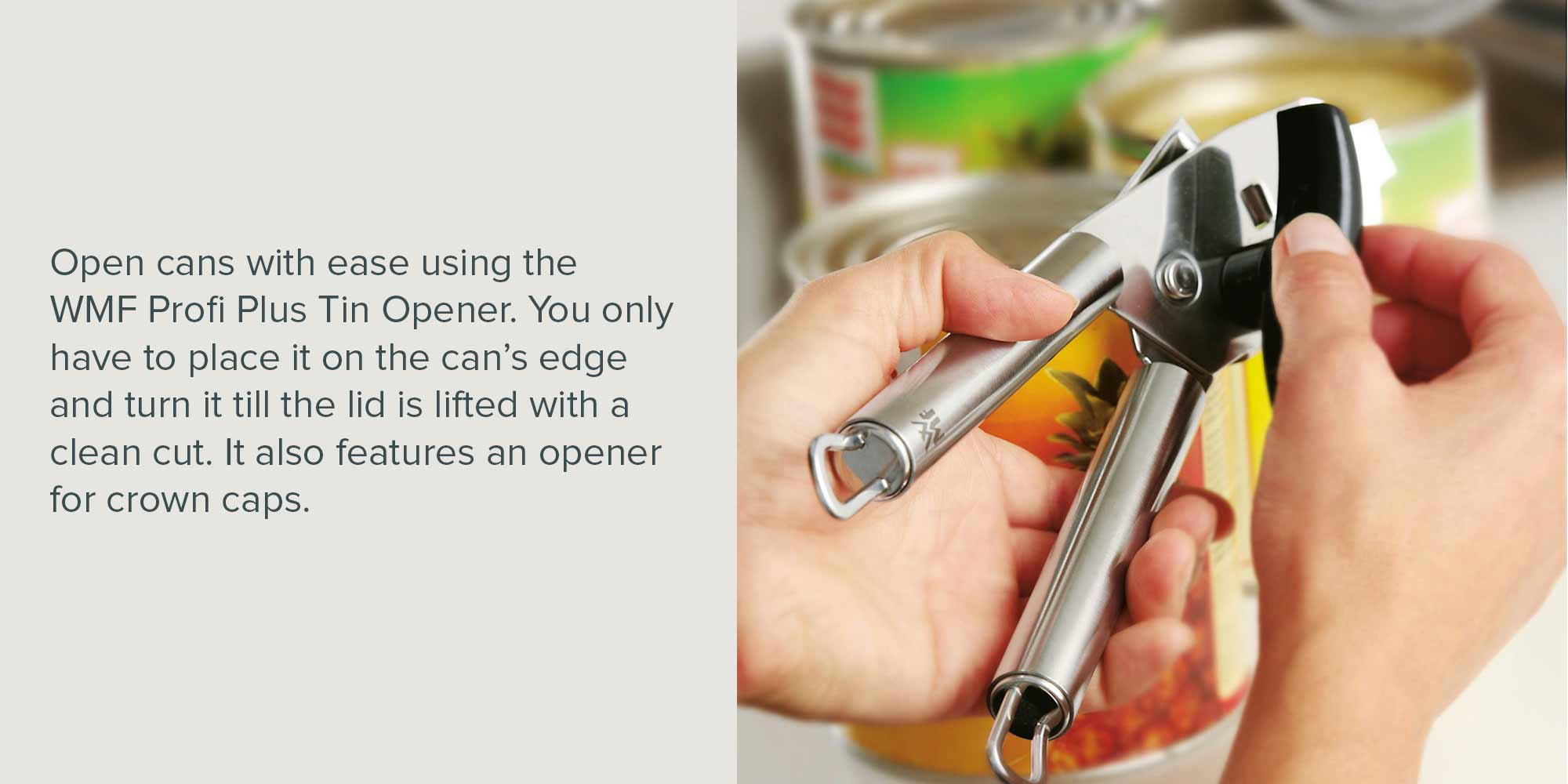 Profi Plus Tin Opener Silver/Black 23cm