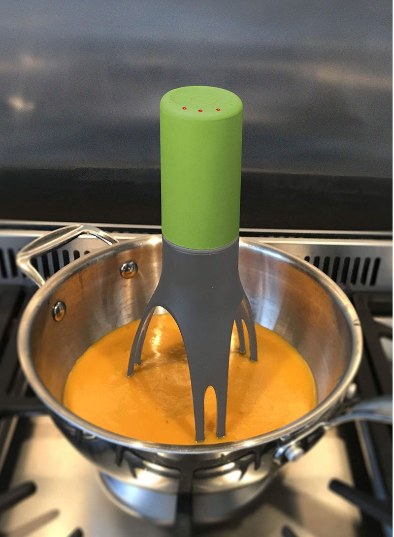 Automatic Triangle Stirrer, Adjustable Electric Hand Whisk Blender 3 Speeds Automatic Mixer Portable Kitchen Gadgets Stir Mixing Egg Beater for Frappe, Matcha, Hot Chocolate Green