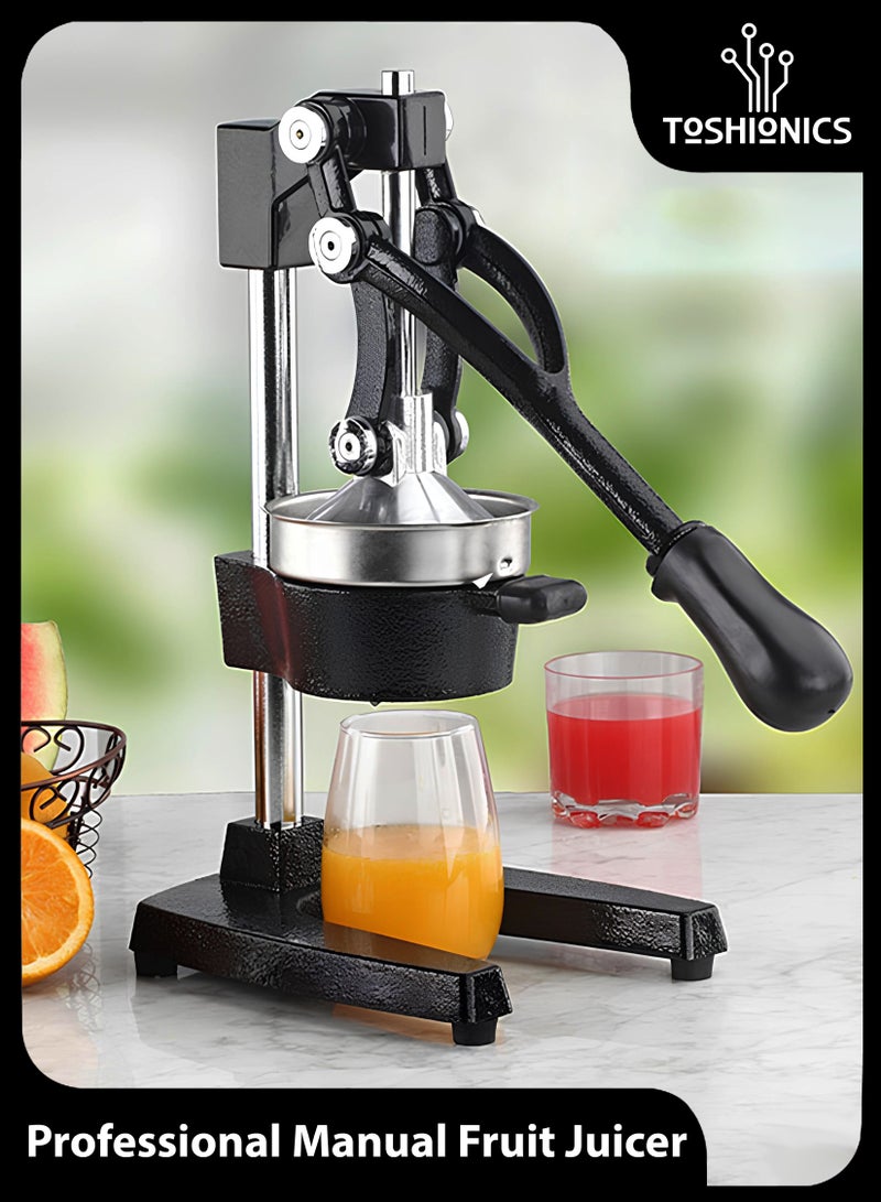 Professional Manual Metal Furit Citrus Juicer Lemon Hand Squeezer Lime Orange Pomegranate Grapefruit Fresh Healthy Juice Presser Extractor without Seeds Juicing Machine For Commercial And Household