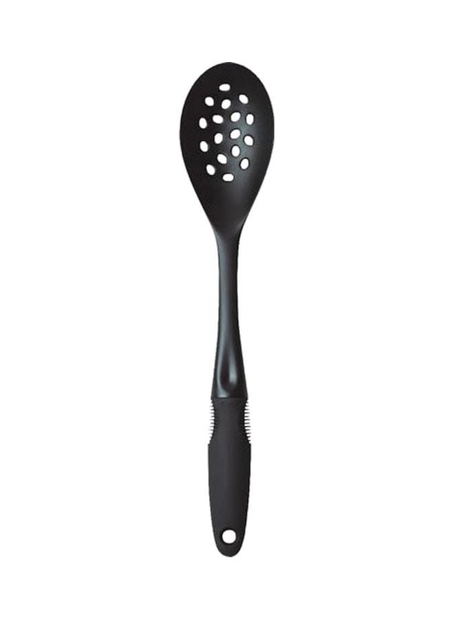 Nylon Slotted Spoon Black 7x36.5x4.4cm