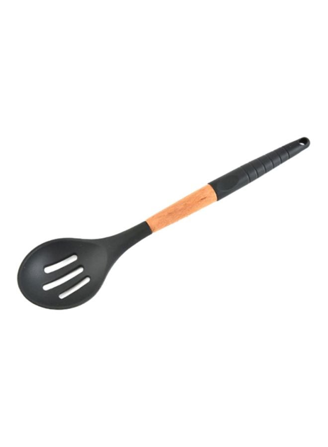 Silicone Slotted Spoon Black/Brown 32x7.1x2cm