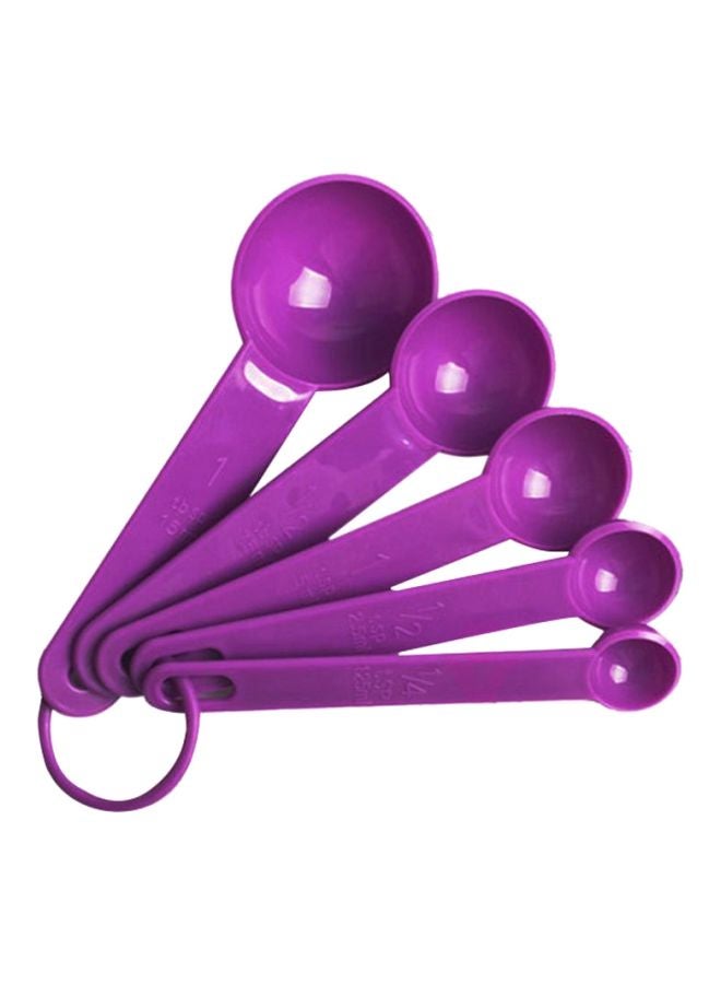 5-Piece Measuring Spoon Purple 12cm