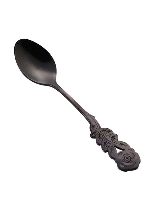 Rose Shape Tableware Stirring Spoon Black