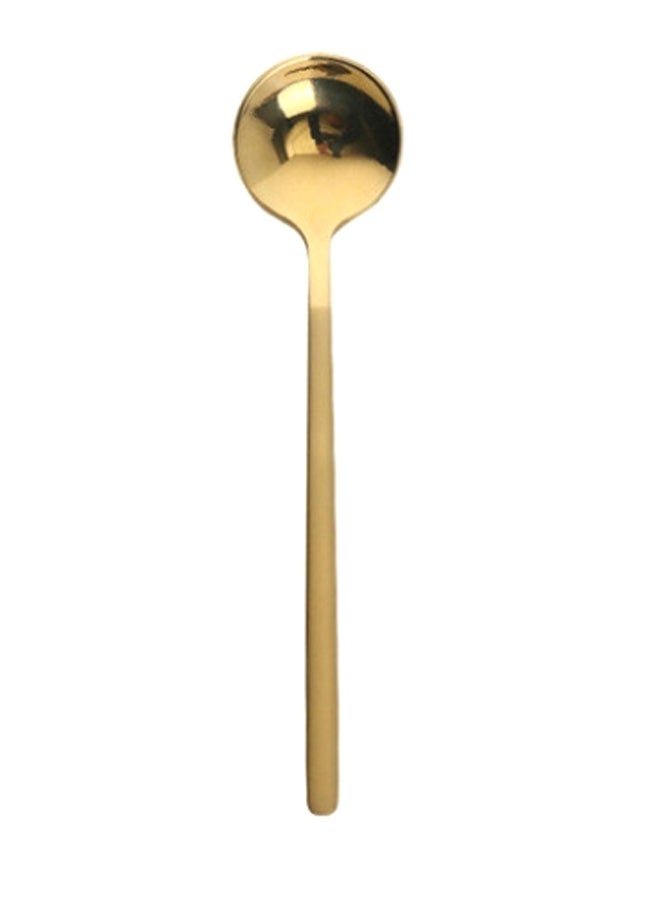 Long Handle Pattern Coffee And Dessert Spoon Gold 17cm