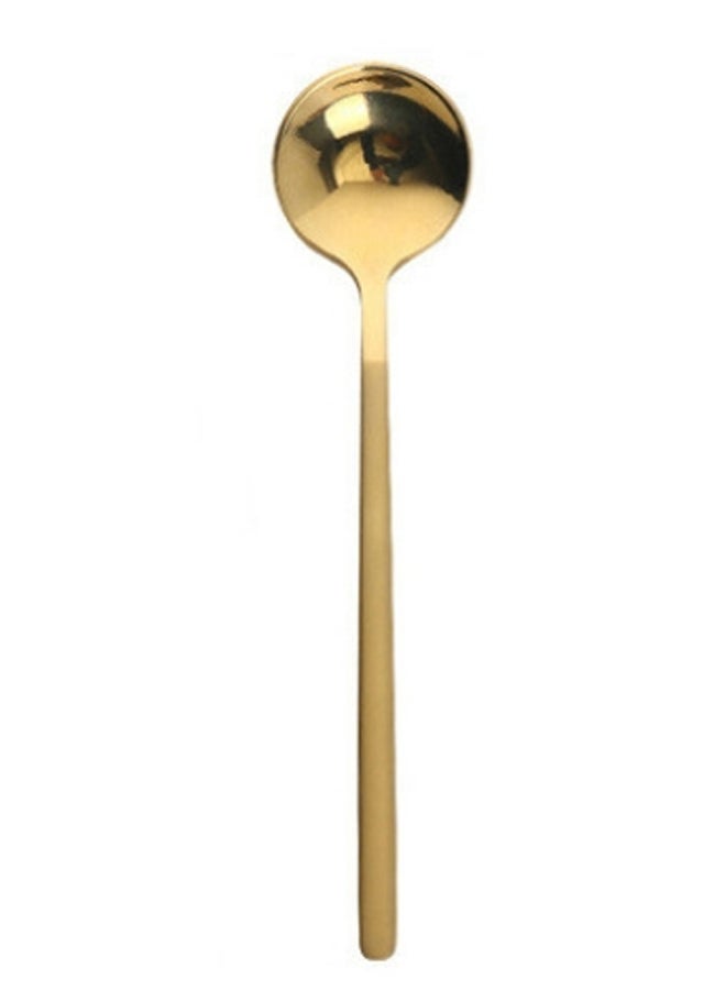 Long Handle Pattern Coffee And Dessert Spoon Gold 15cm