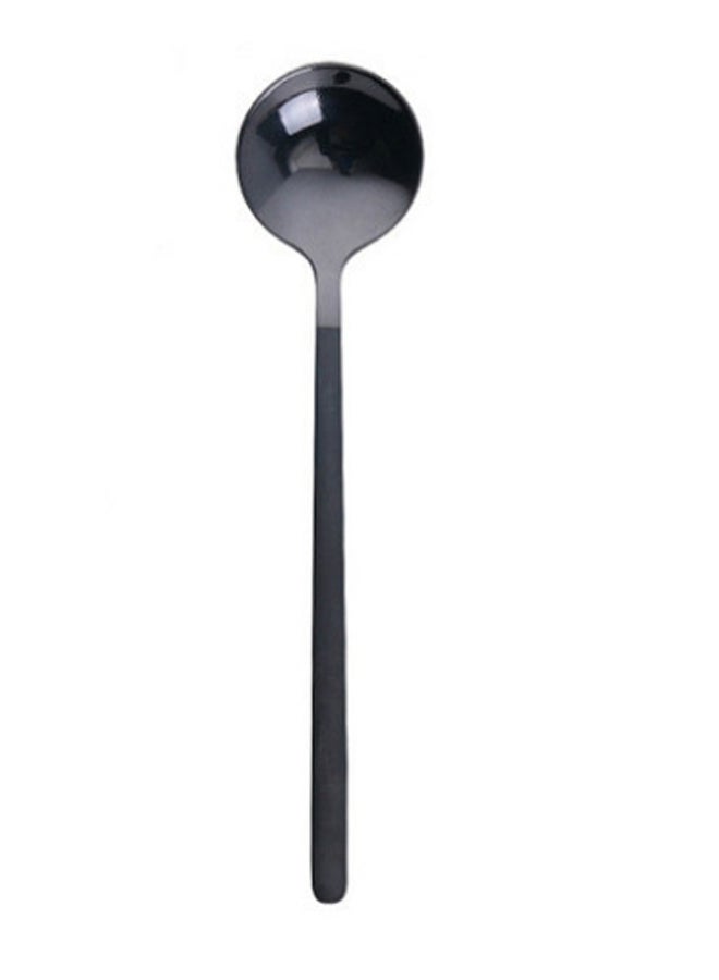 Long Handle Pattern Coffee And Dessert Spoon Black 15cm