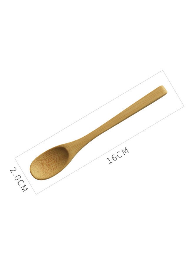 5-Piece Long Handle Bamboo Spoon Set Brown