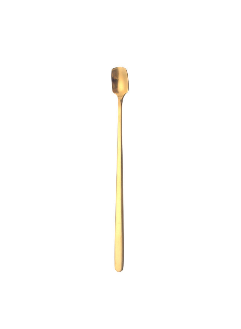 1-Piece Cute Long Handel Spoon Gold 17cm
