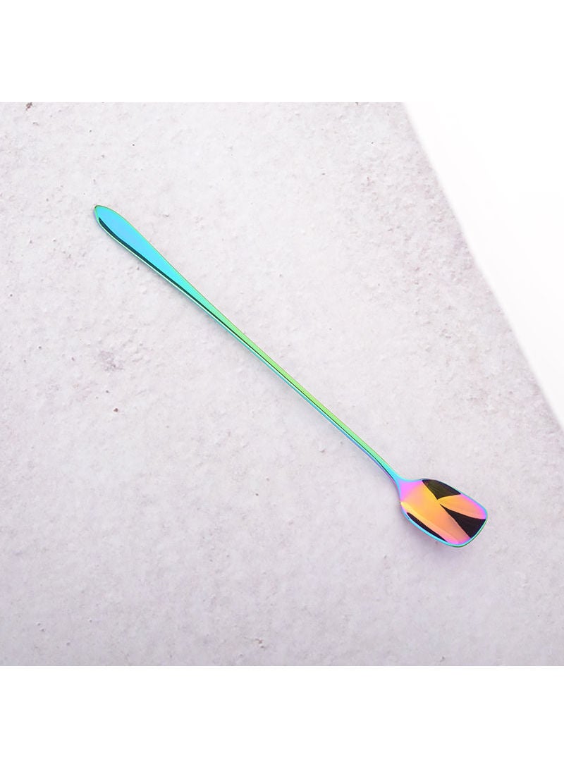 1-Piece Square Head Long Handel Spoon Multicolour 20cm