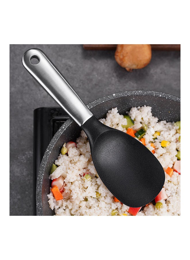 Stainless Steel Rice Spoon Black/Silver 23x7cm