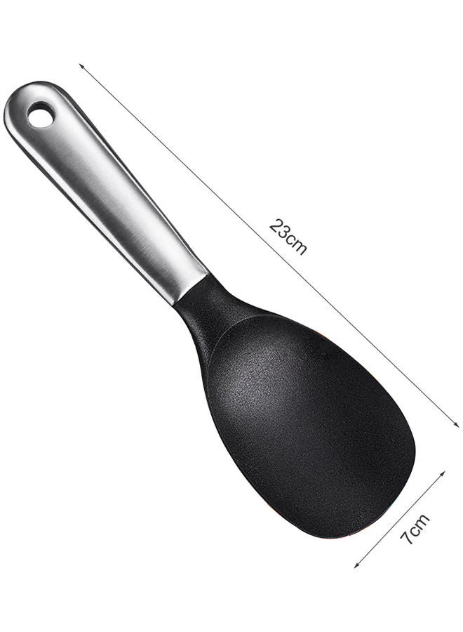 Stainless Steel Rice Spoon Black/Silver 23x7cm