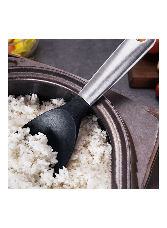 Stainless Steel Rice Spoon Black/Silver 23x7cm