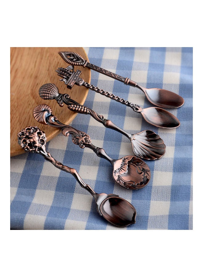 5-Piece Table Spoon Set Brown